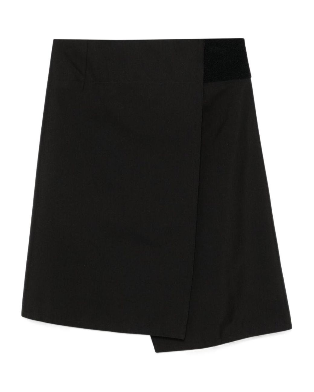 Alaïa Black Alaïa Touch-Strap Wrap Midi Skirt