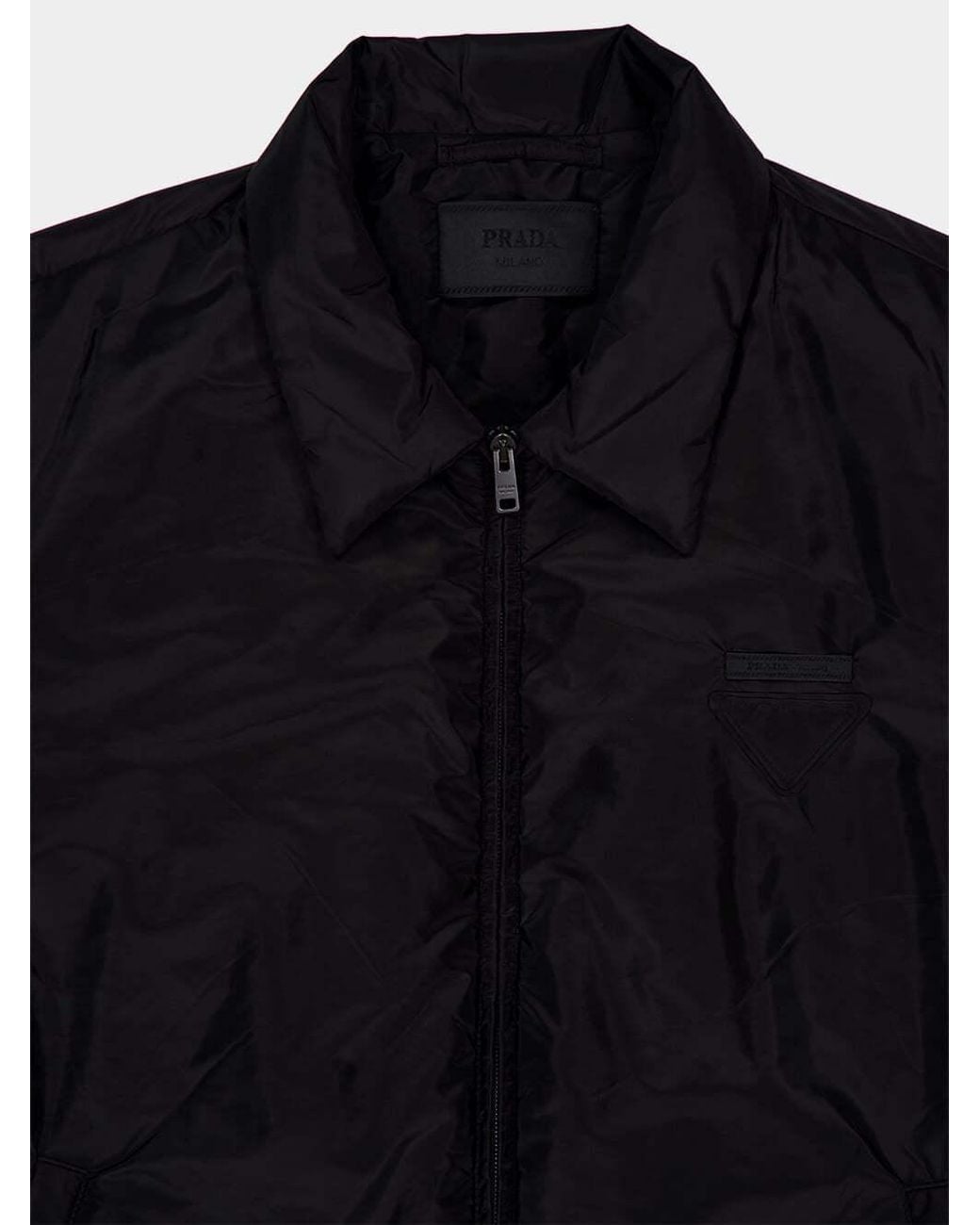 Prada Black Re-Nylon Bomber Jacket for men