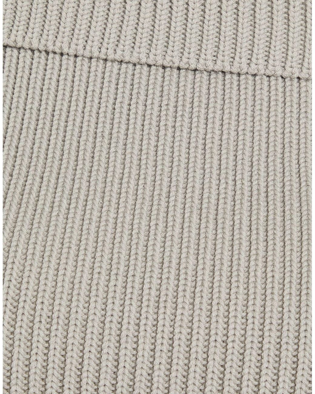 Rick Owens Gray Turtleneck Cropped Knitwear
