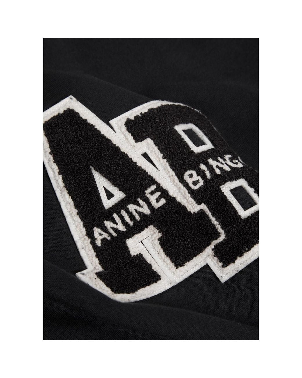 Anine Bing Black Simple Cotton Sweatshirt