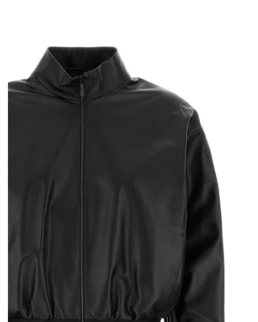 Gucci Black Soft Leather Bomber Jacket