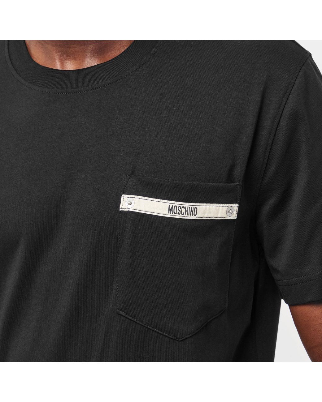 Moschino Black Crewneck Shortsleeve Tee for men