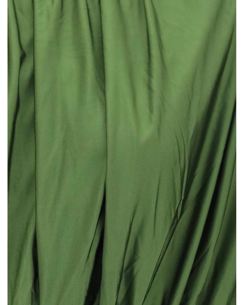 Self-Portrait Green Ruched Jersey Top