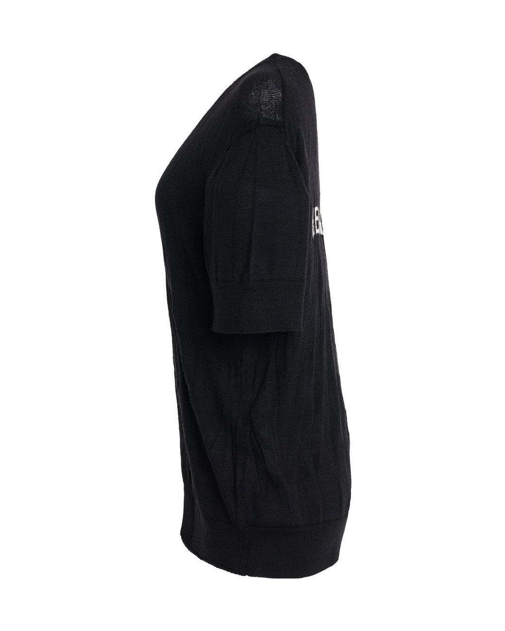 Helmut Lang Black Crushed T-Shirt