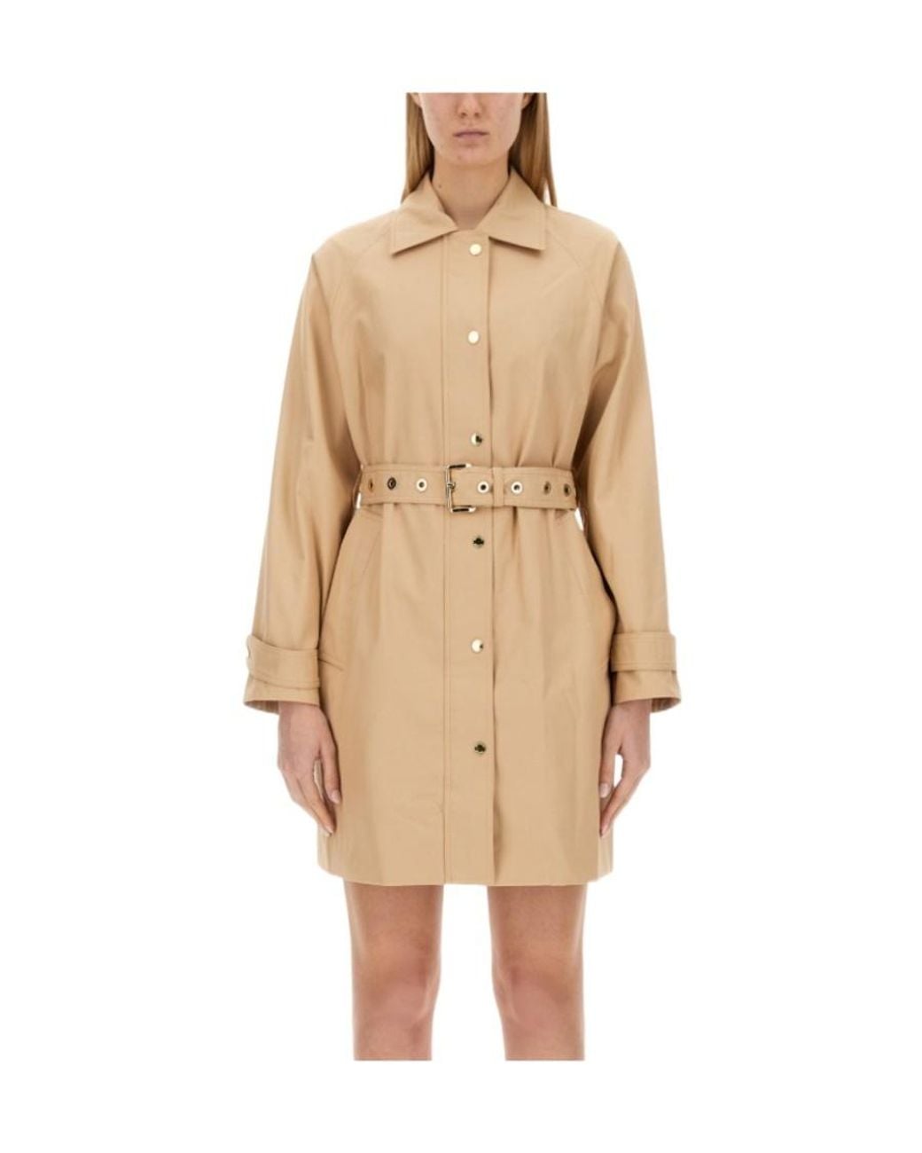 MICHAEL Michael Kors Natural Belted Twill Trench Coat
