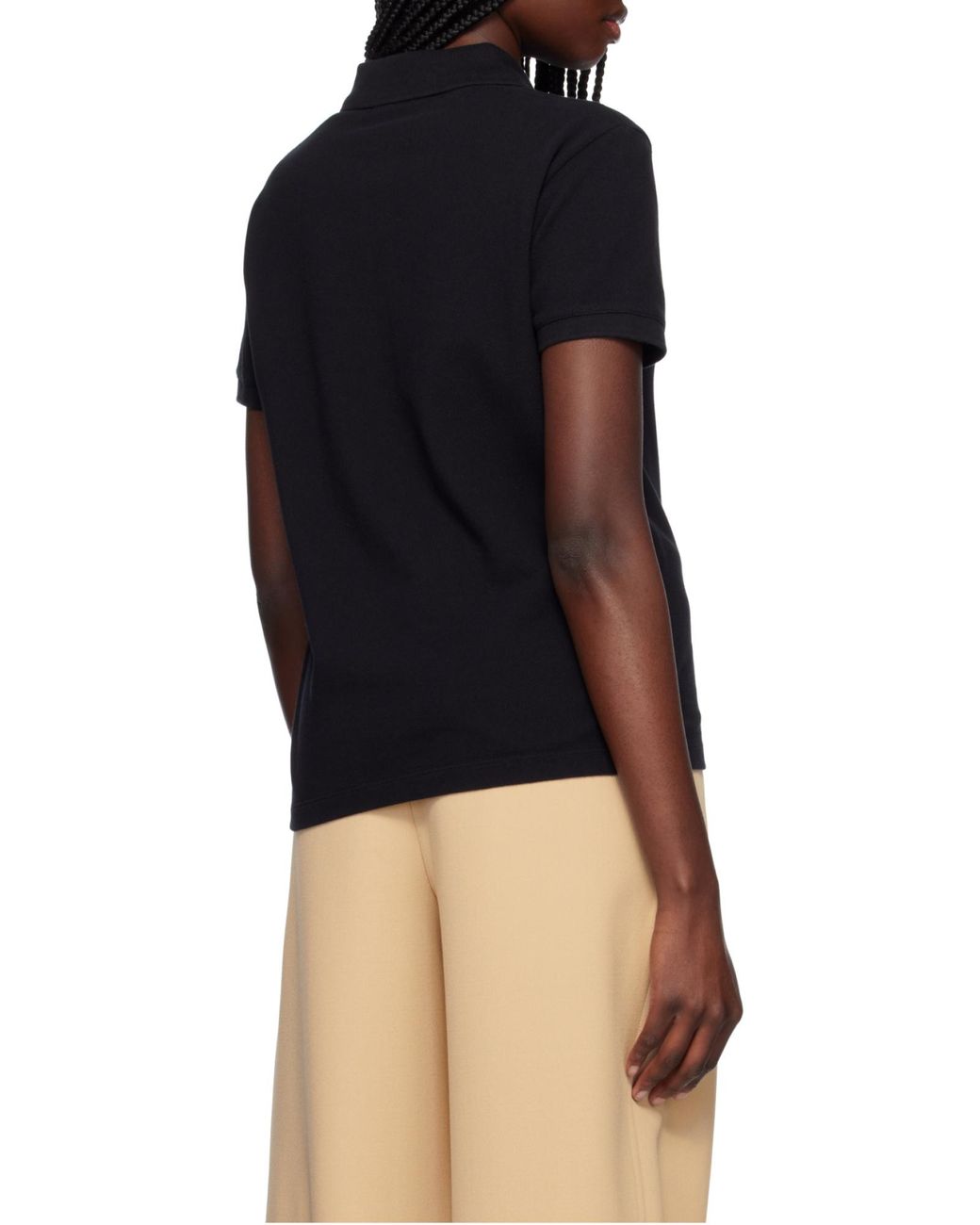 Maison Kitsuné Black Maison Kitsuné Baby Fox Patch Polo Shirt