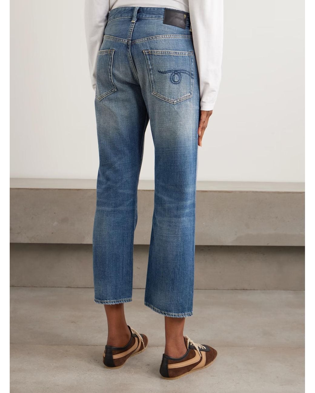 R13 Blue Romeo Straight Leg Jeans