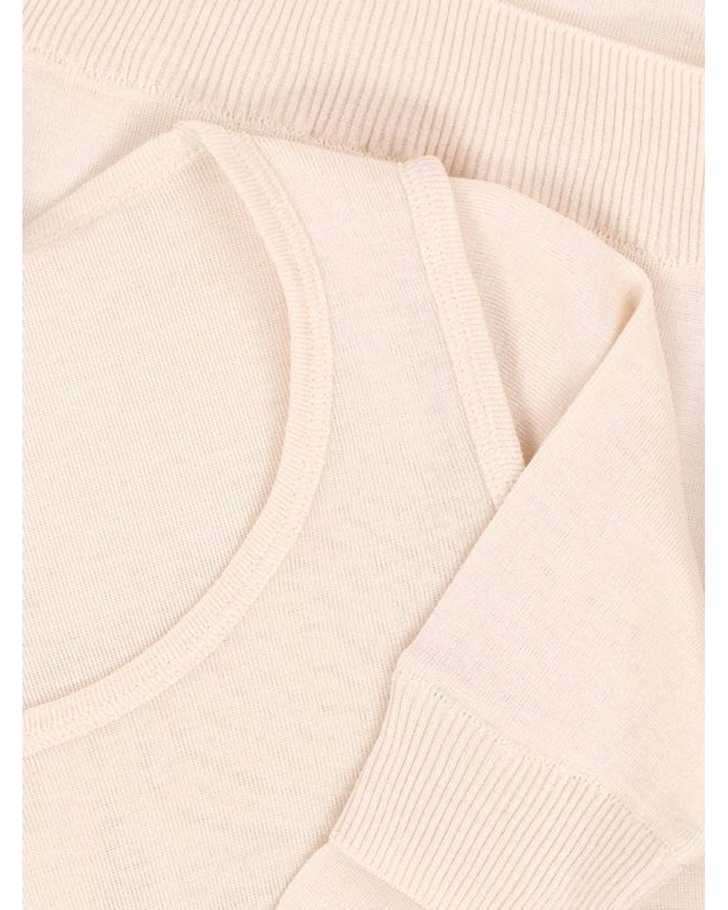 Lemaire White Trompe L'Oeil Ribbed Top