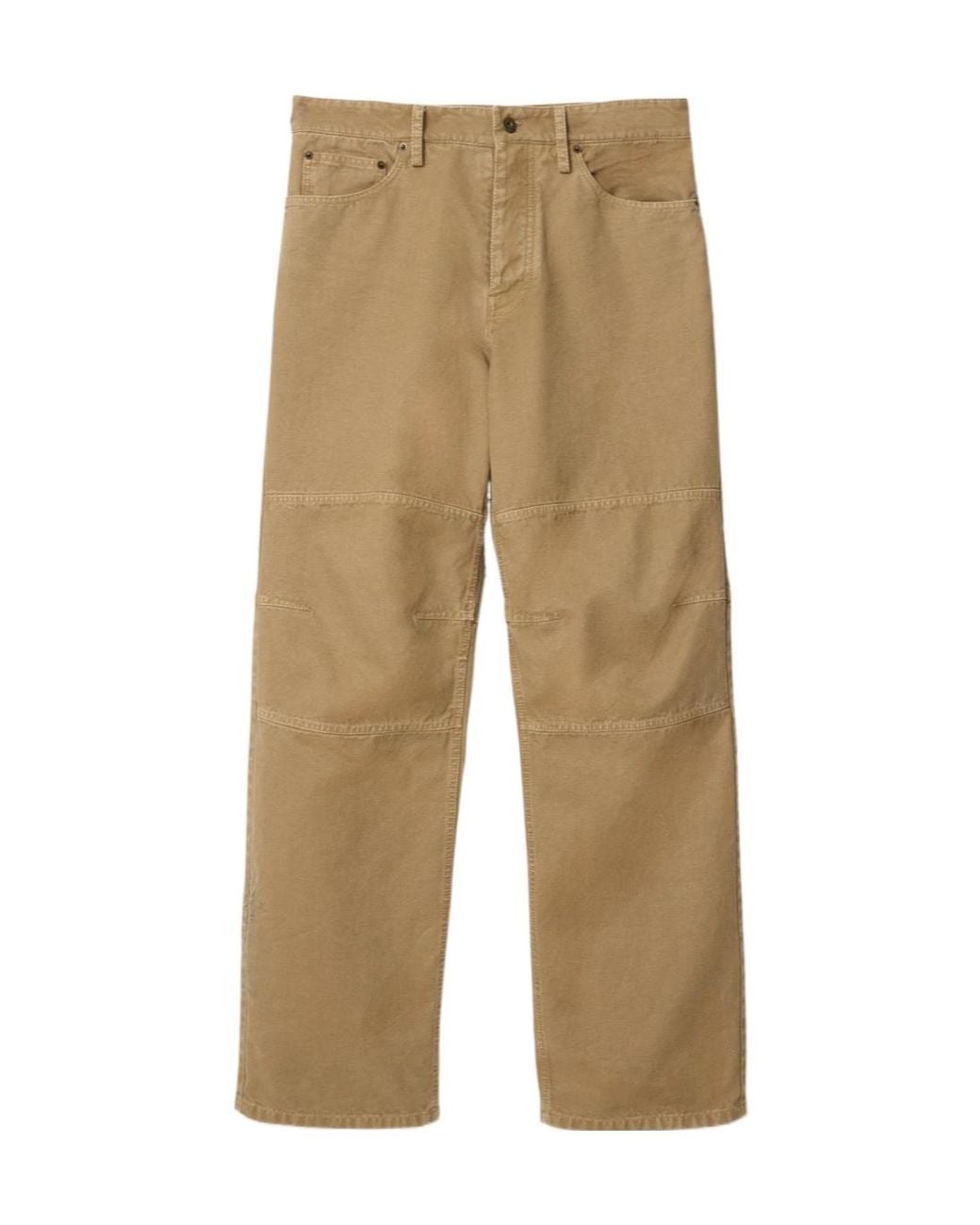 Burberry Natural Five-Pocket Equestrian Knight Trousers for men
