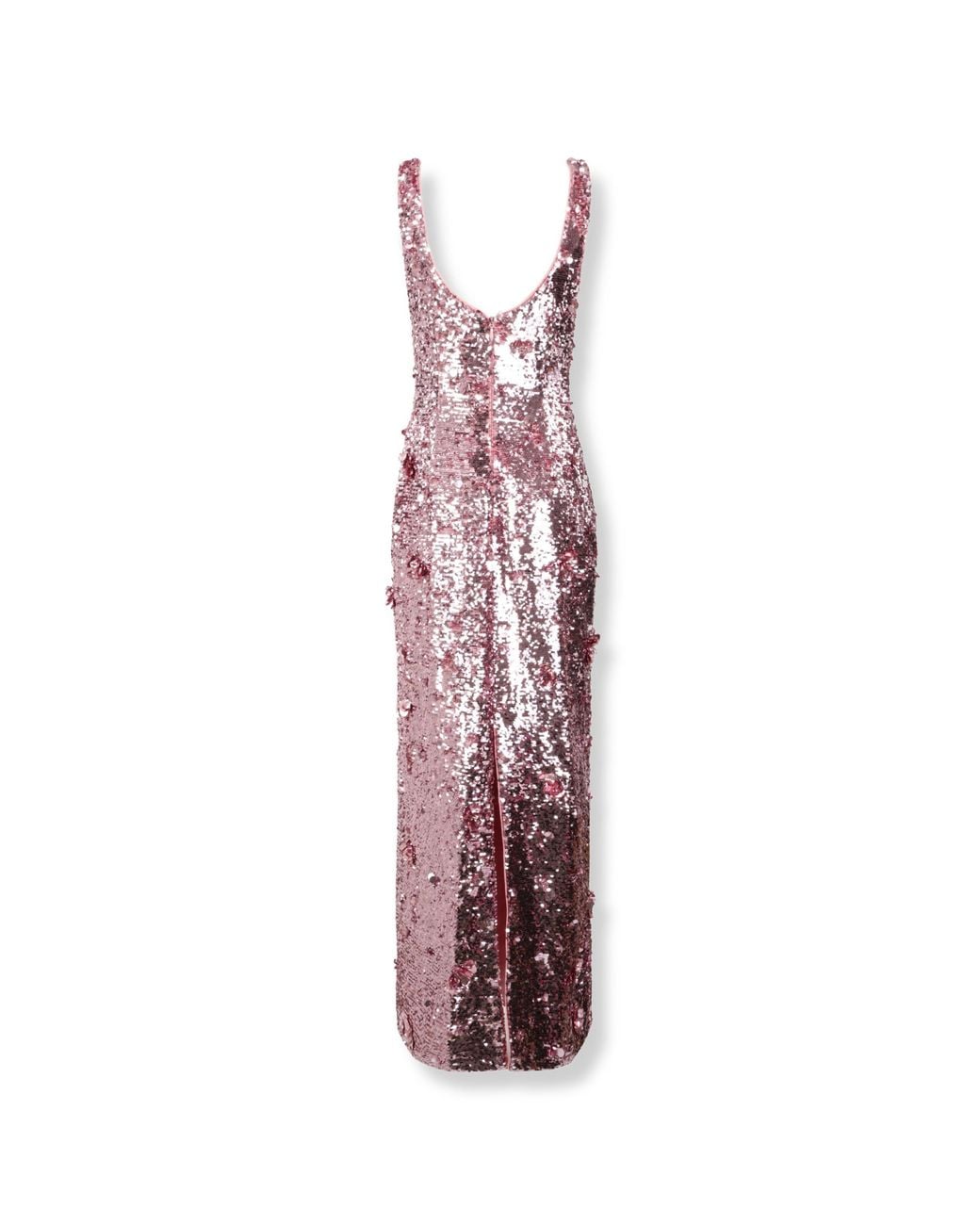 Jonathan Simkhai Purple Strapless Sequined Midi Dress