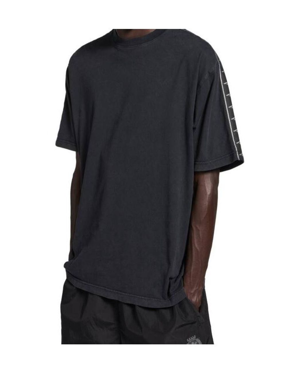 Balenciaga Black Oversized Fit T-Shirt for men