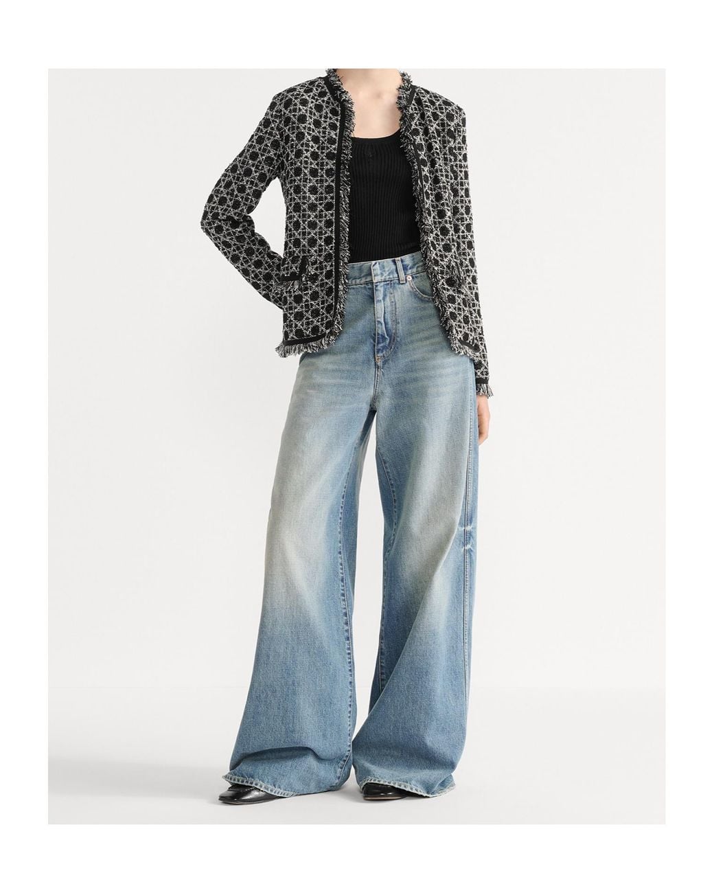 Dior Black Macrocannage Regular-Fit Jacket