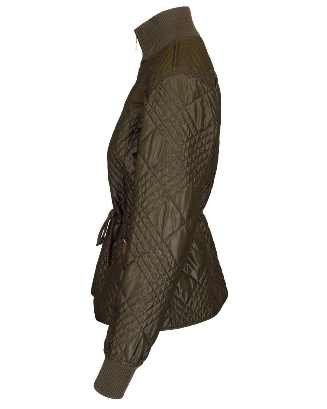 Burberry Green Micro Check-Stitch Wakerley Jacket