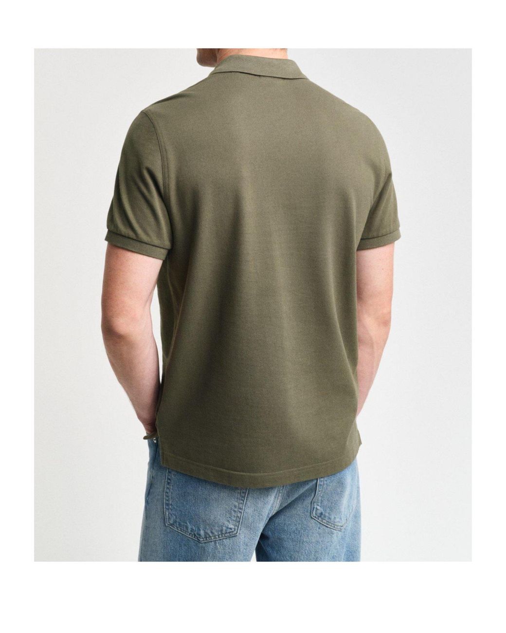 Gant Green Logo Short Sleeve Polo Shirt for men
