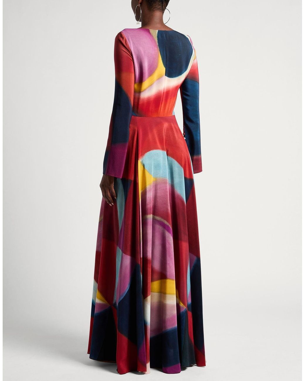 Chloé Red Brick Maxi Dress Silk