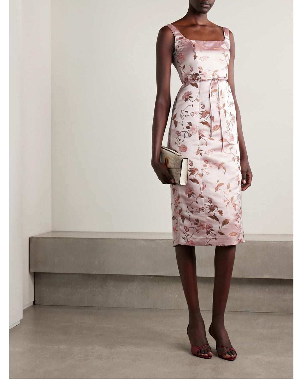 Staud Pink Elegant Fitted Dress