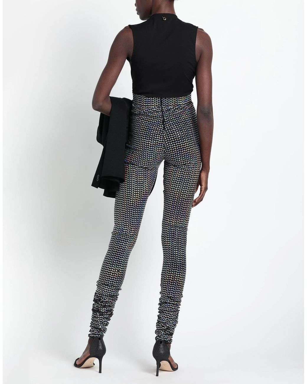 Dolce & Gabbana Blue Two-Tone Knitted Leggings
