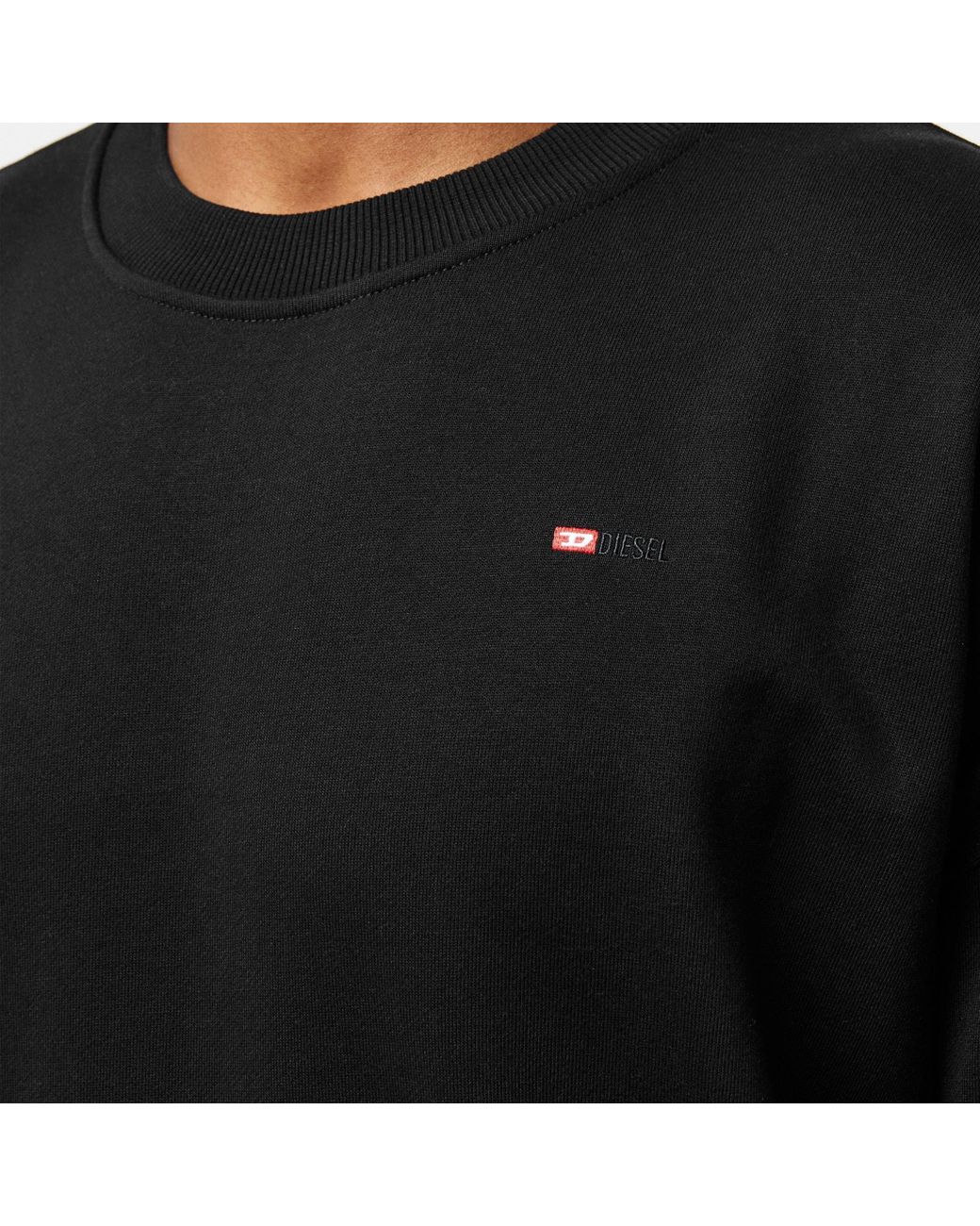 DIESEL Black Crew Neck Sweatshirt for men