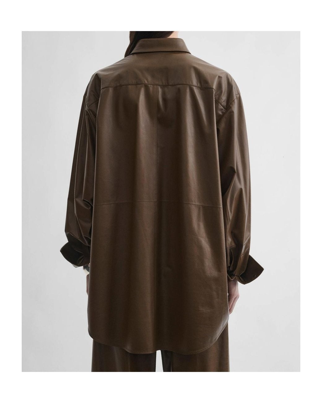 Phoebe Philo Brown Leather Shirt
