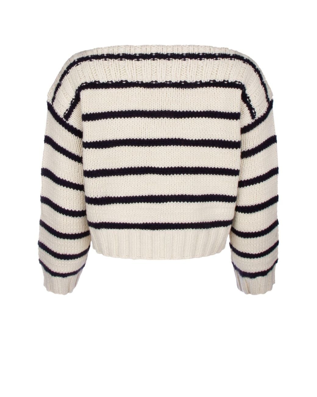 Céline White Boat Neck Jumper