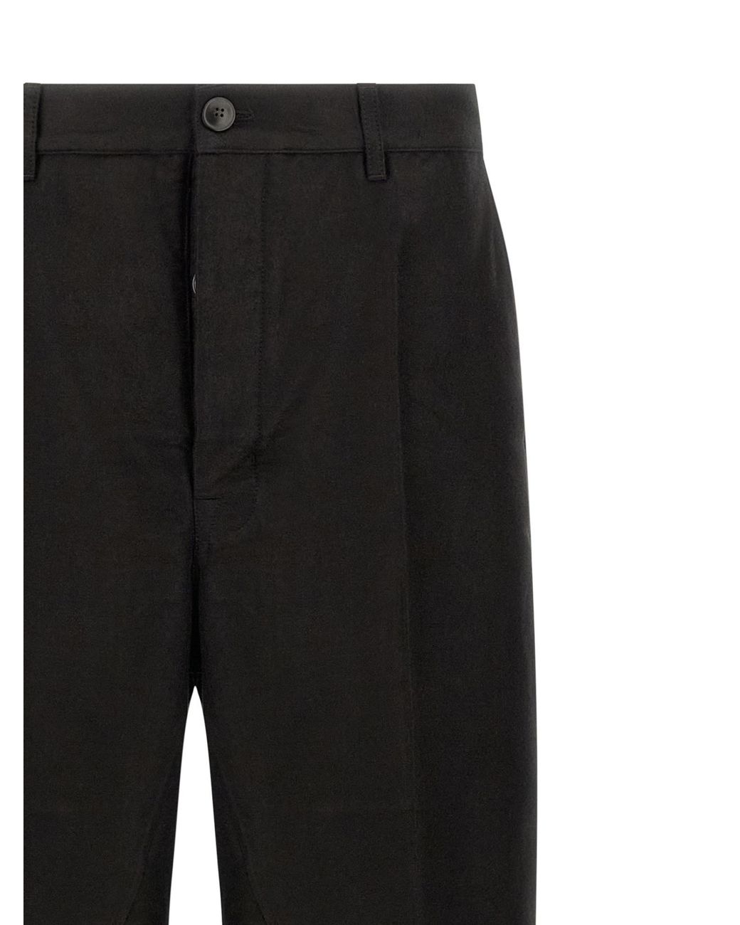 Rick Owens Black Pressed-Crease Trousers for men