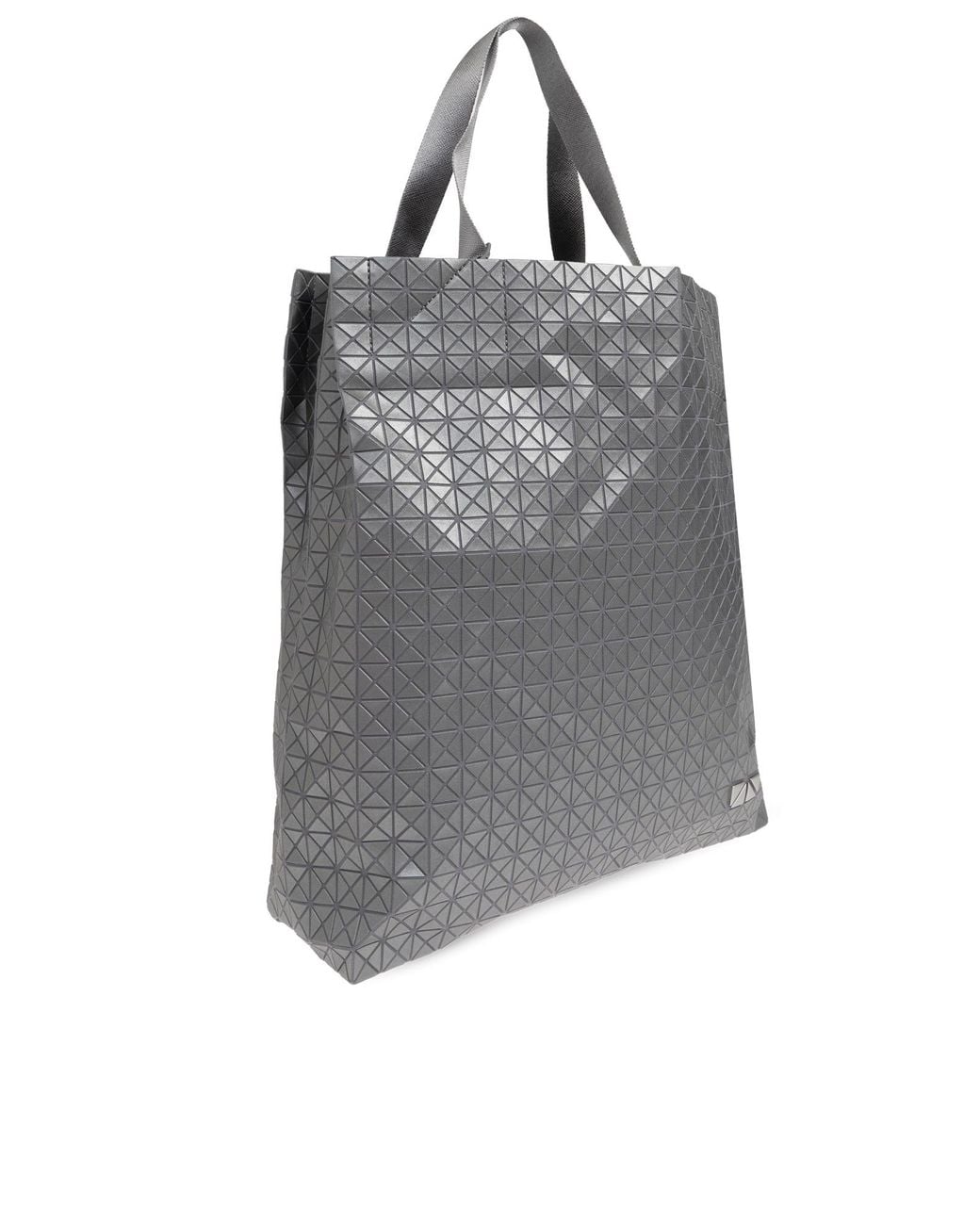 Issey Miyake Gray Geometric-Pattern Tote Bag for men
