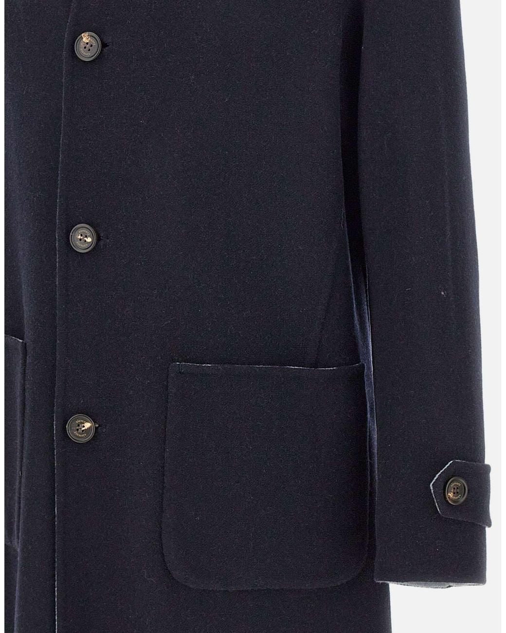 Eleventy Blue Double-Sided Reversible Coat for men