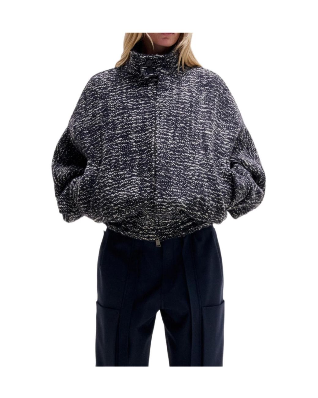 DARKPARK Blue Lee Bouclé Bomber Jacket