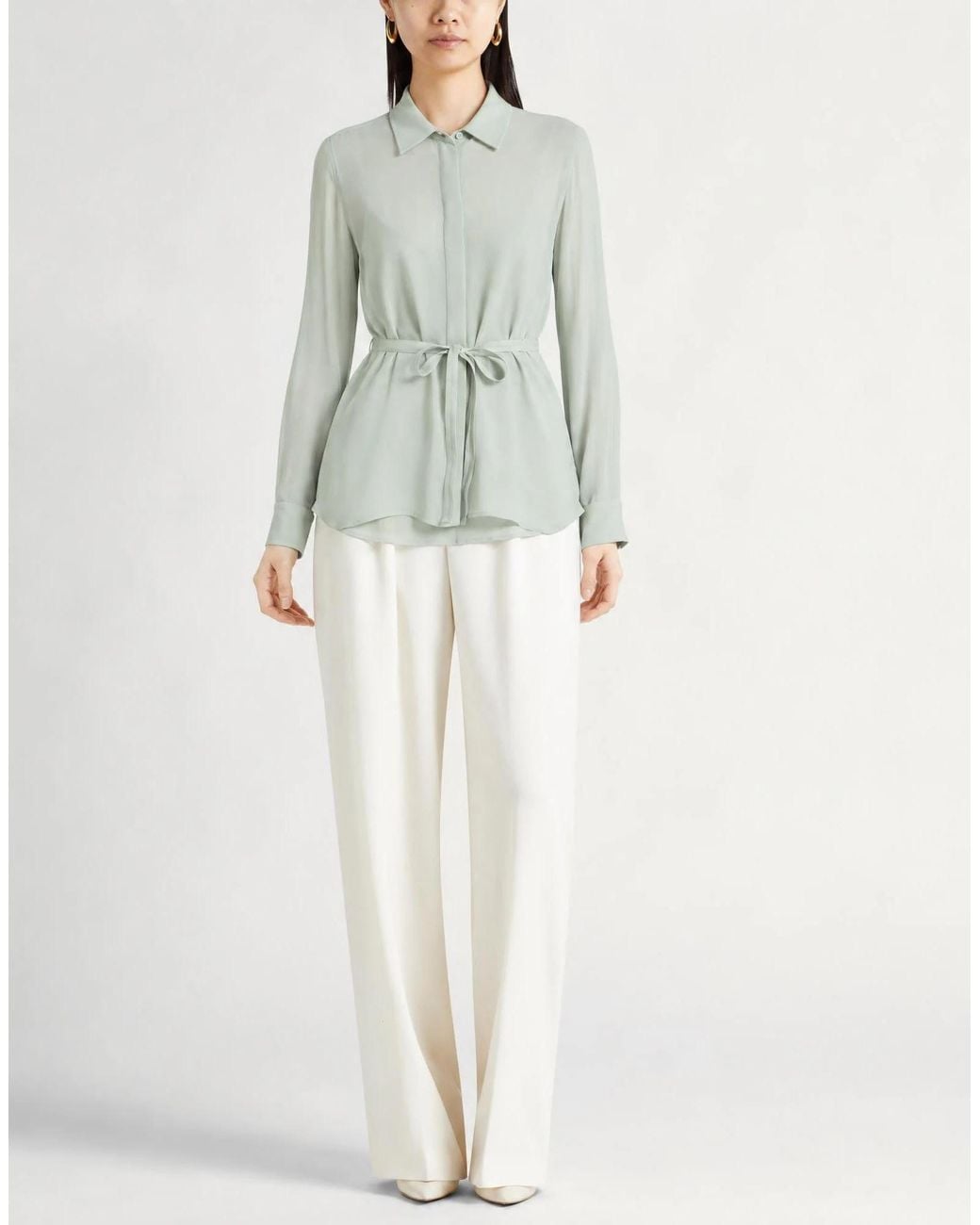 Max Mara Green Light Shirt Silk