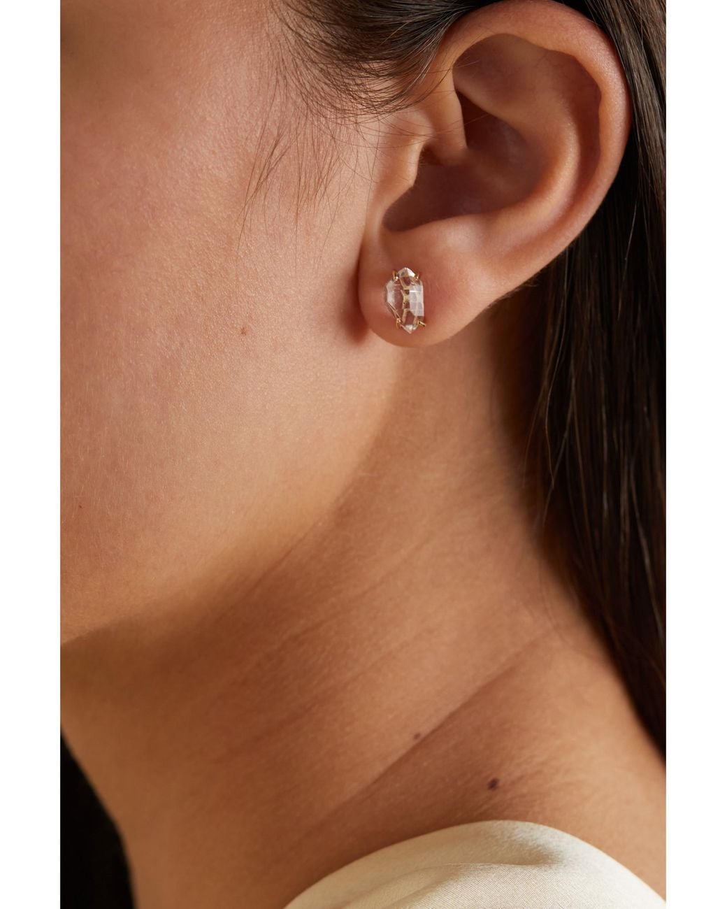 Melissa Joy Manning Metallic 4-Karat Recycled Herkimer Diamond Earrings