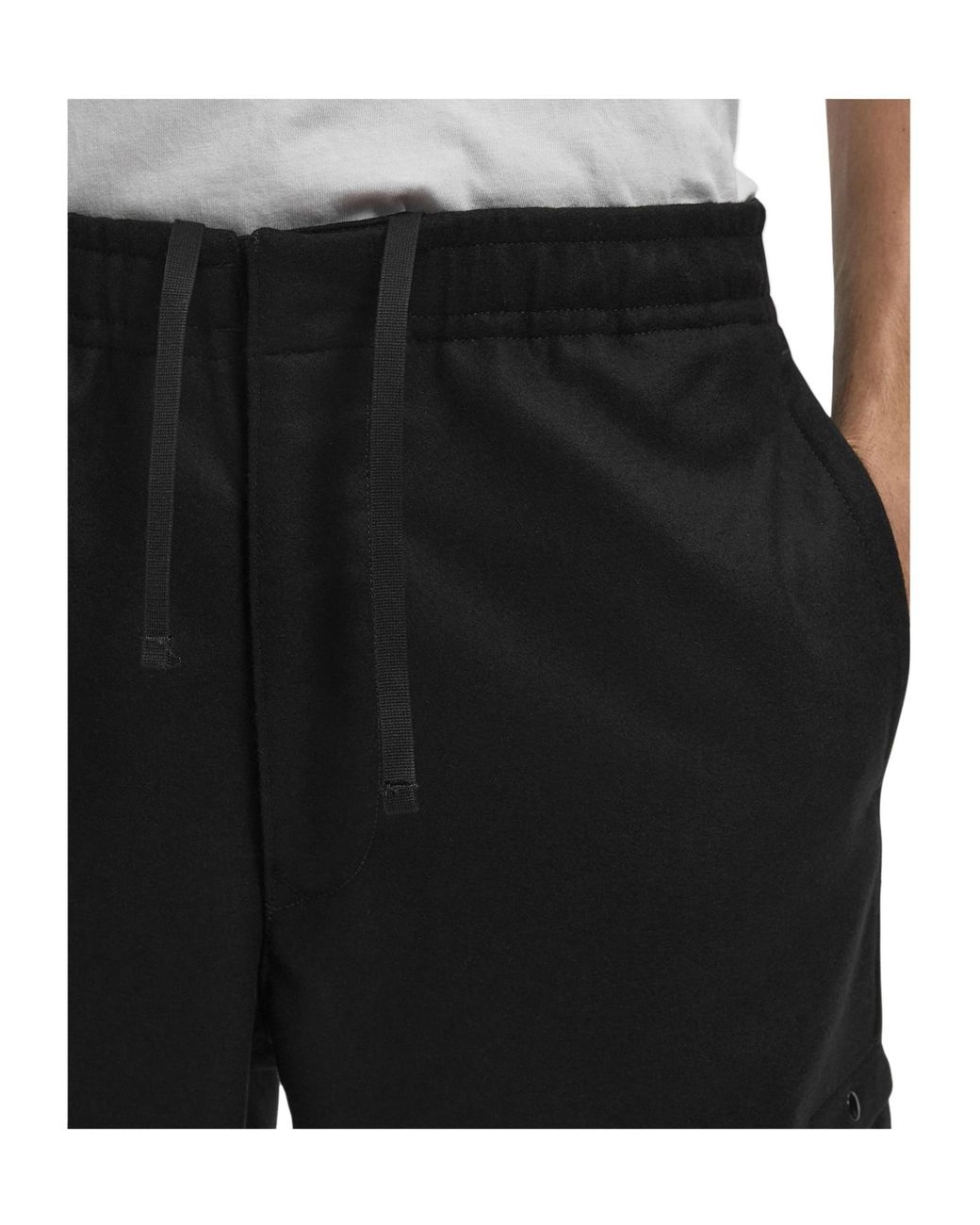 Stone Island Black Ghost Cuffed Trousers for men