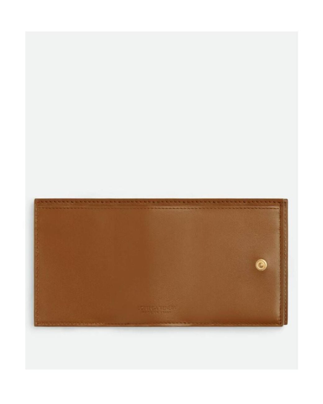 Bottega Veneta Brown Intrecciato Tiny Tri-Fold Wallet