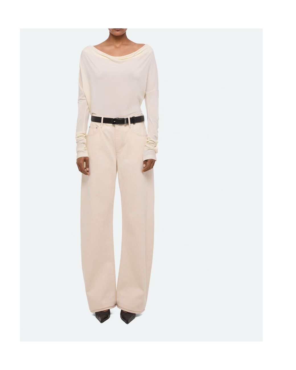 Helmut Lang White Long-Sleeved Top