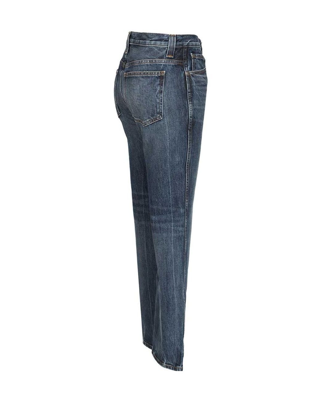Khaite Blue Farley Straight-Leg Jeans