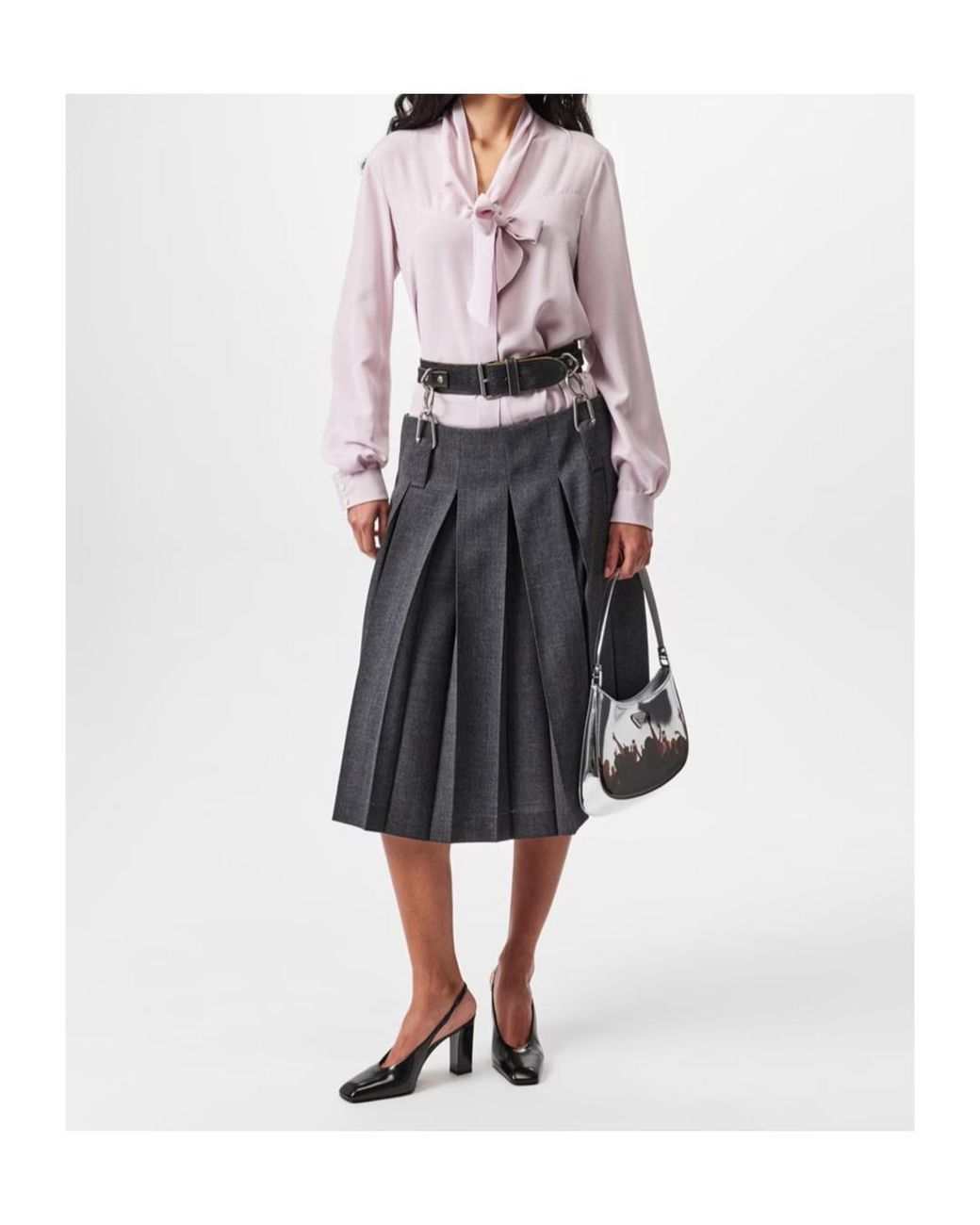 Prada Black Pleated Skirt