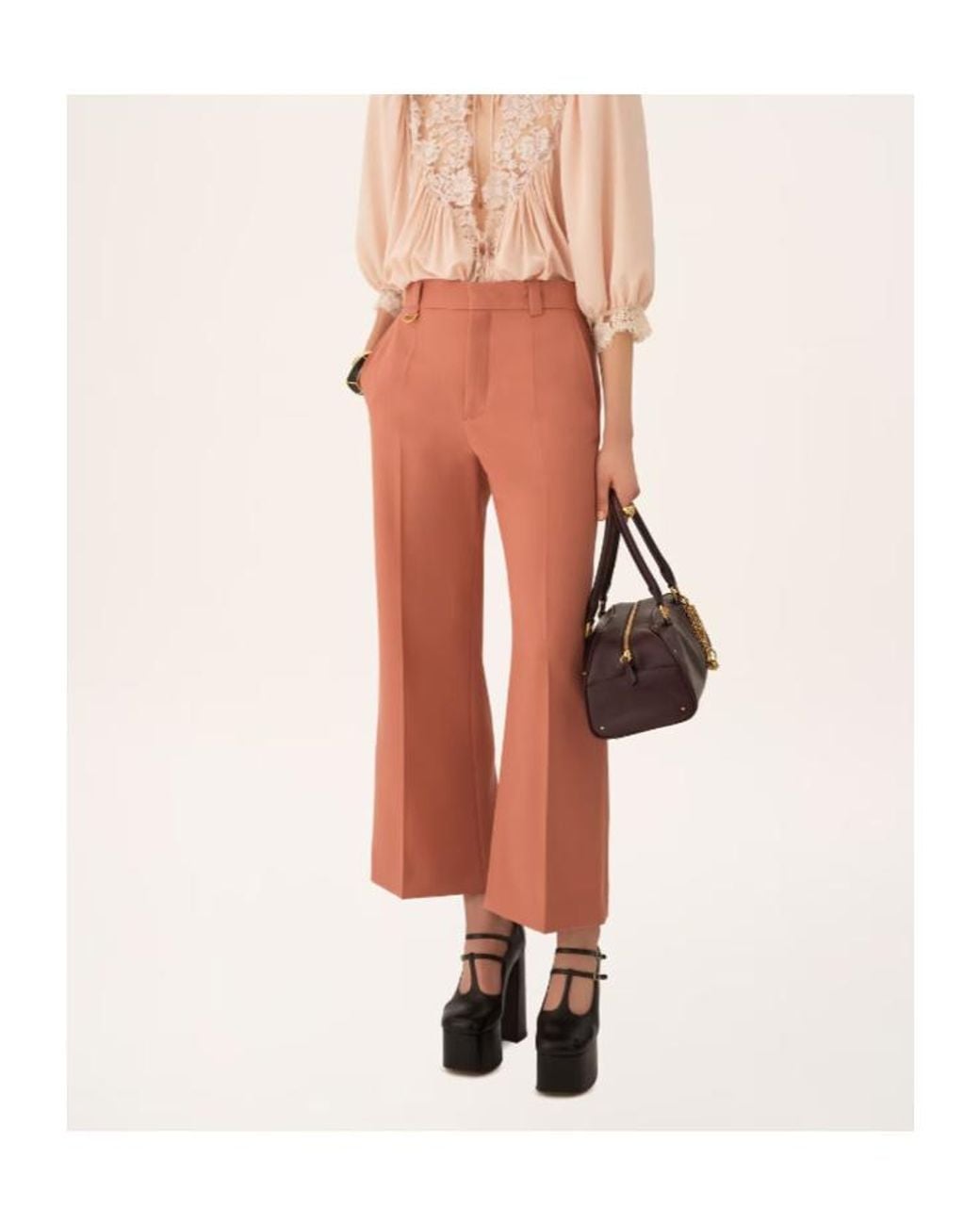 Chloé Pink Chloé Flared Bootcut Trousers