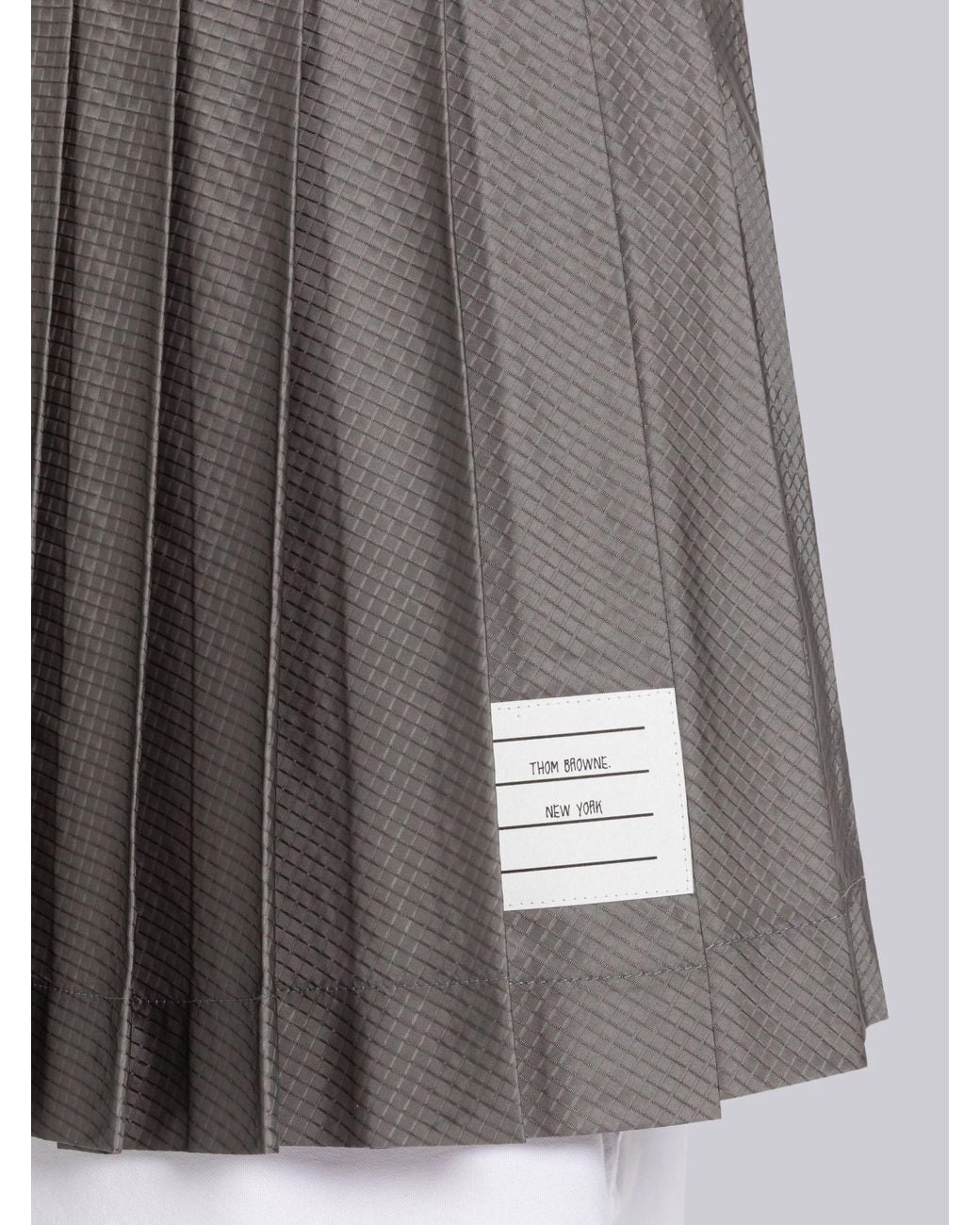 Thom Browne Gray Ripstop Mini Skirt