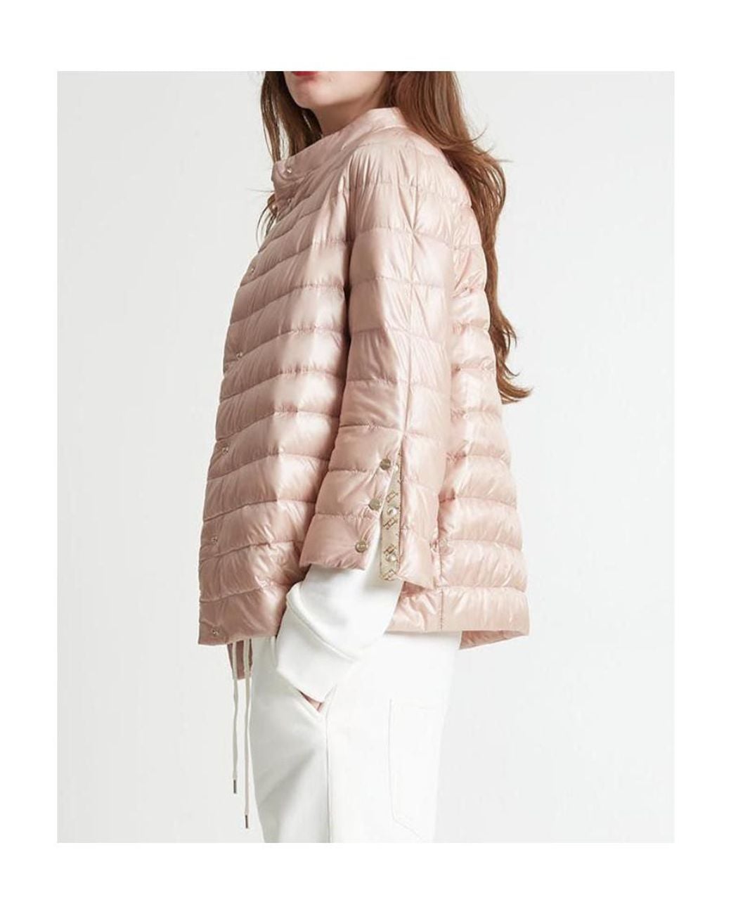 Herno Pink Mock Neck Puffer Jacket