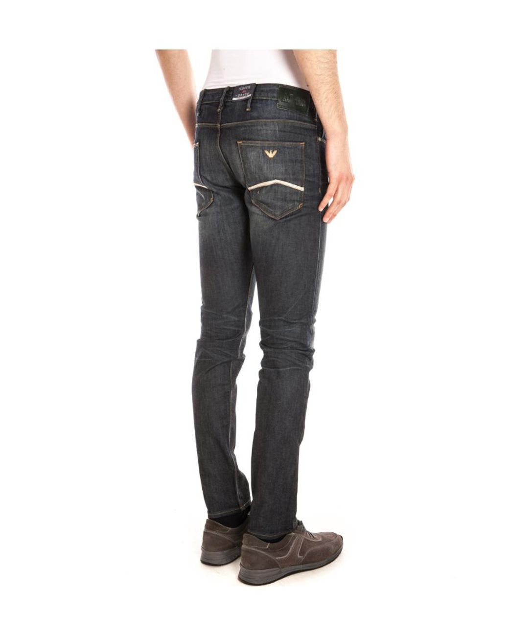 Armani Jeans Gray Logo Jeans for men