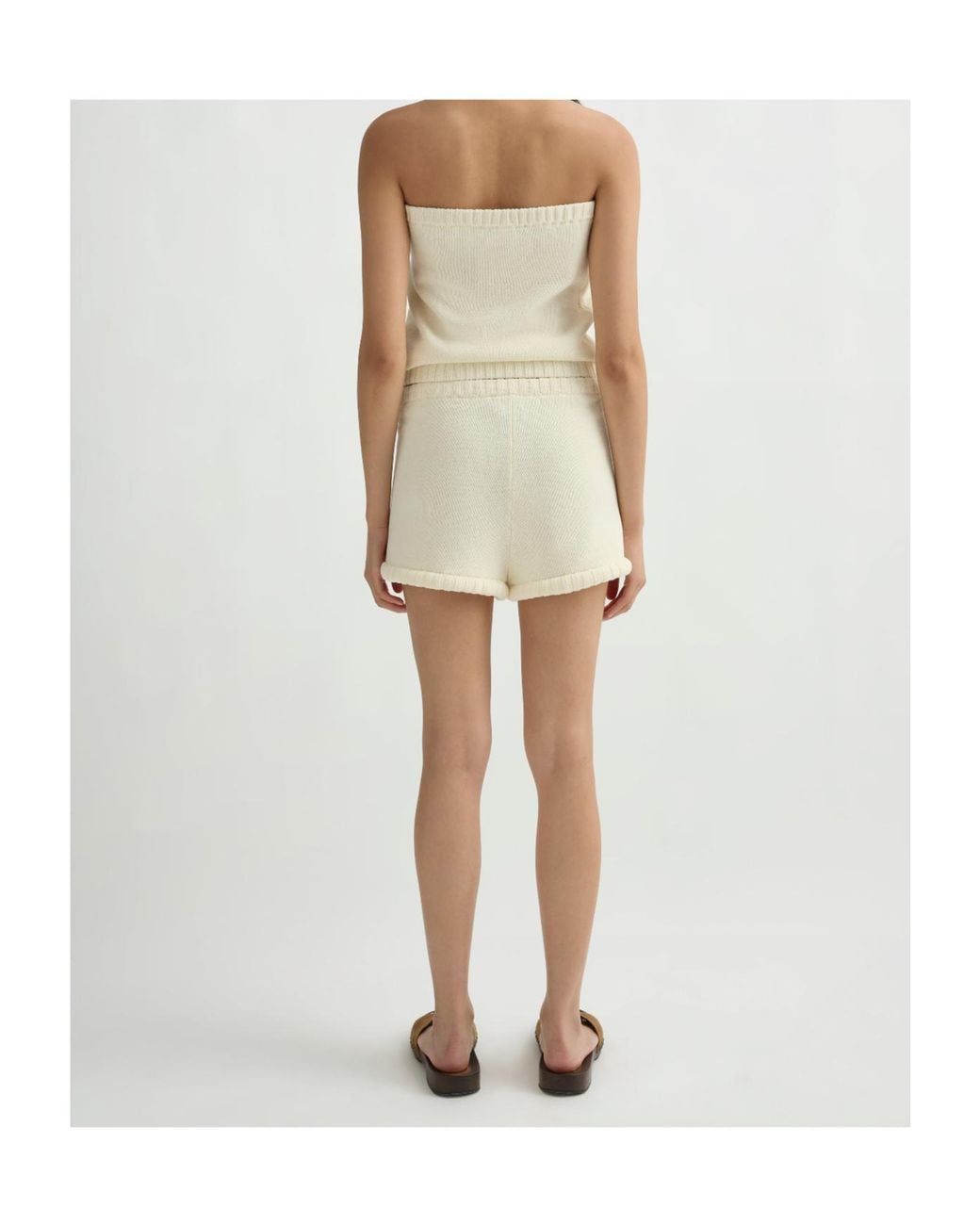 Posse Natural Teo Drawstring Knit Shorts