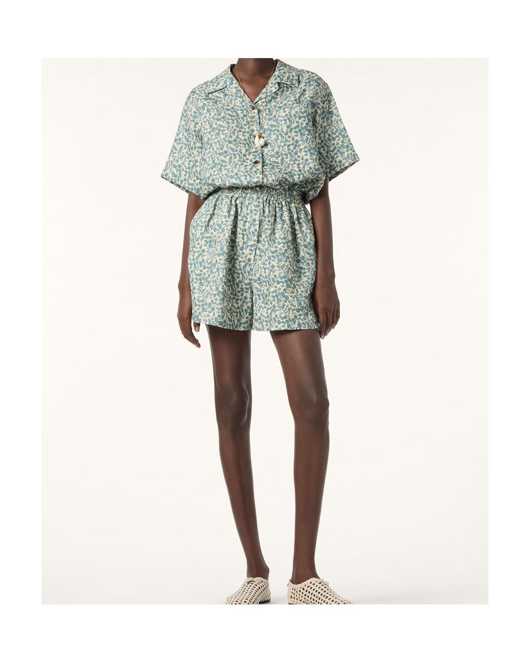 Loro Piana Green Printed Shirt