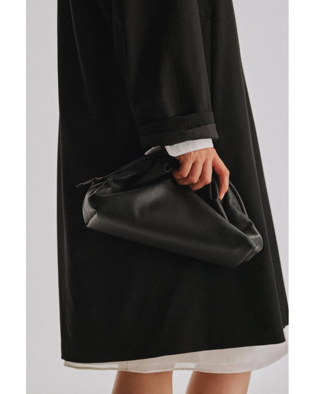 The Row Black Charlotte Clutch Bag
