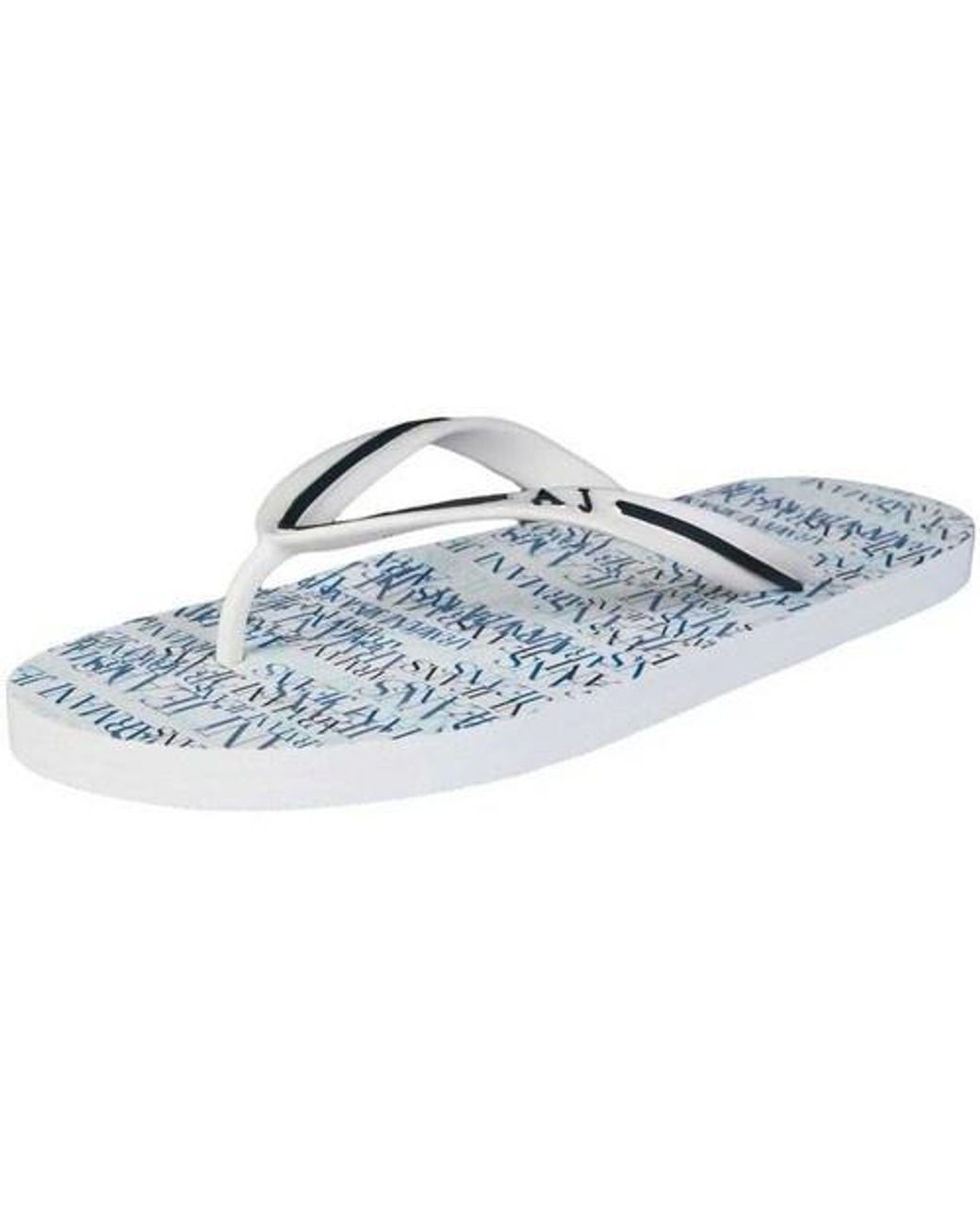 Armani Jeans White Logo Details, Flip-Flops for men