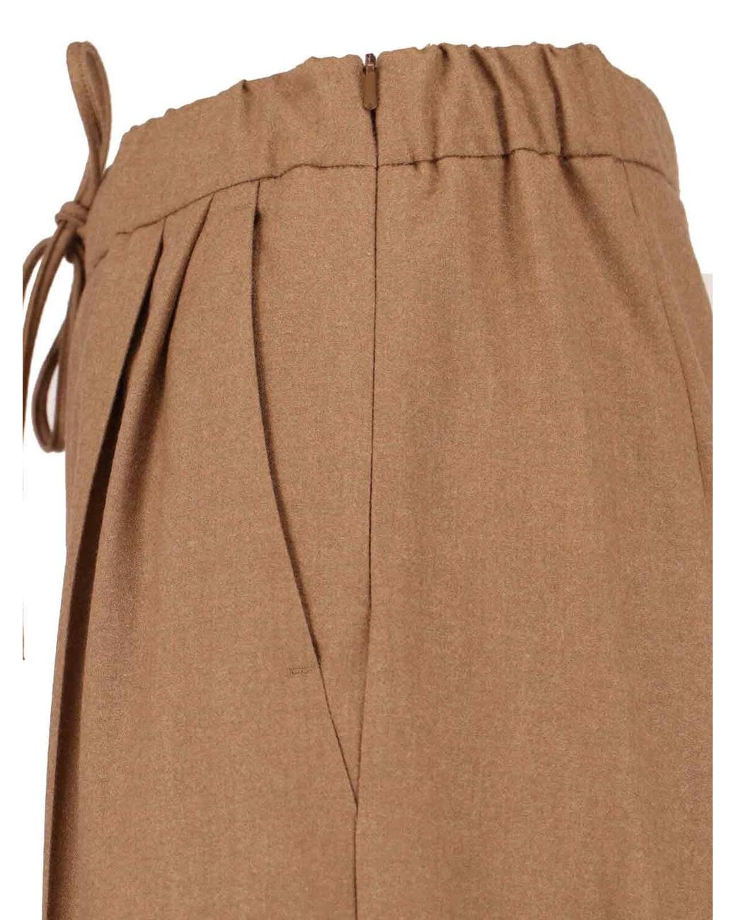 Max Mara Natural Gitti Drawstring Trousers