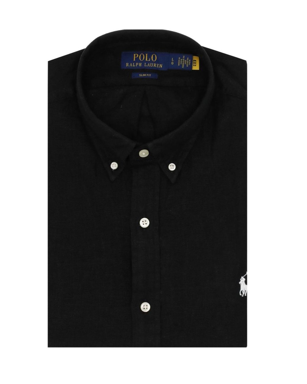 Ralph Lauren Black Slim Fit Button-Down Shirt for men