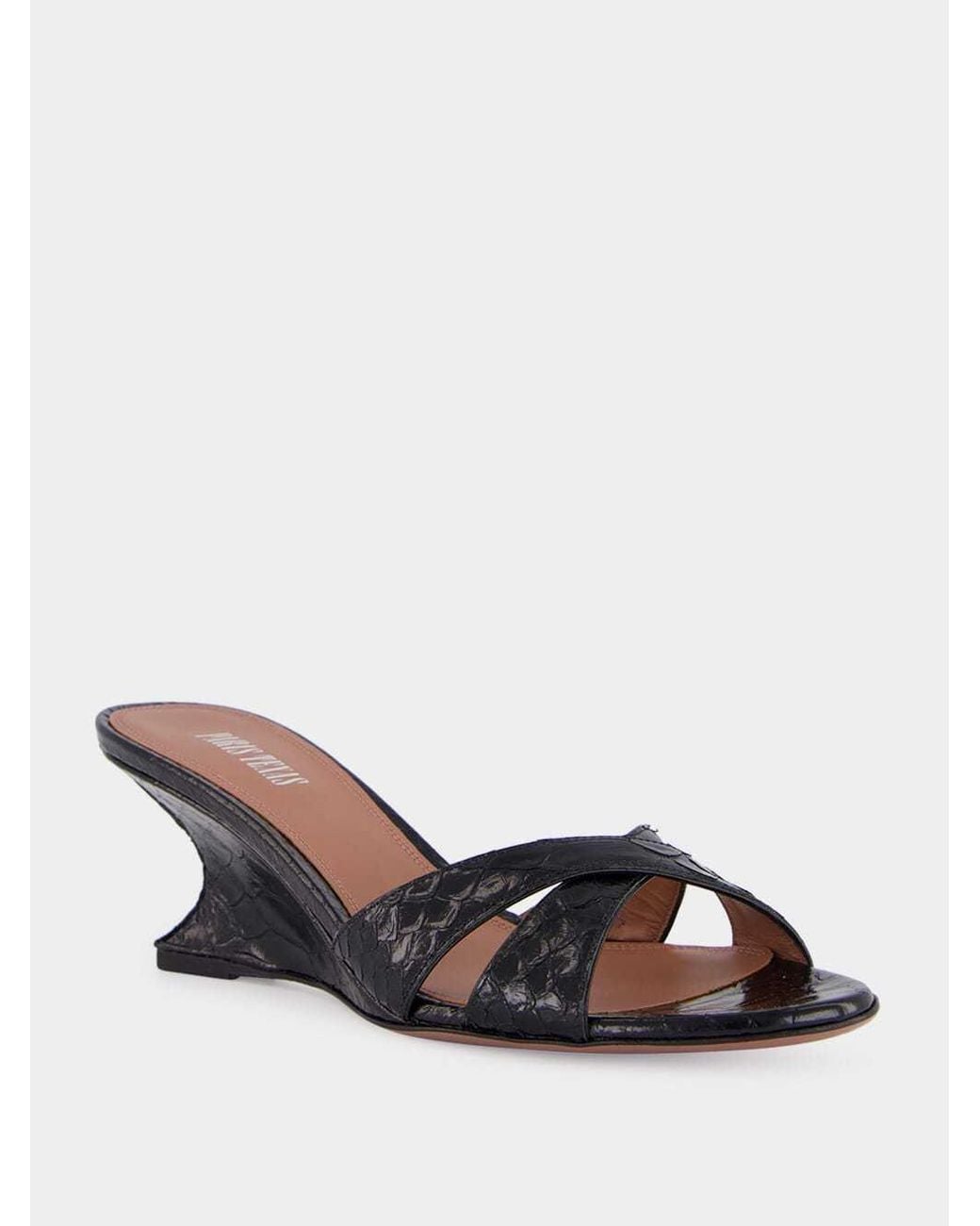 Paris Texas Black Nina 50 Wedge Sandals
