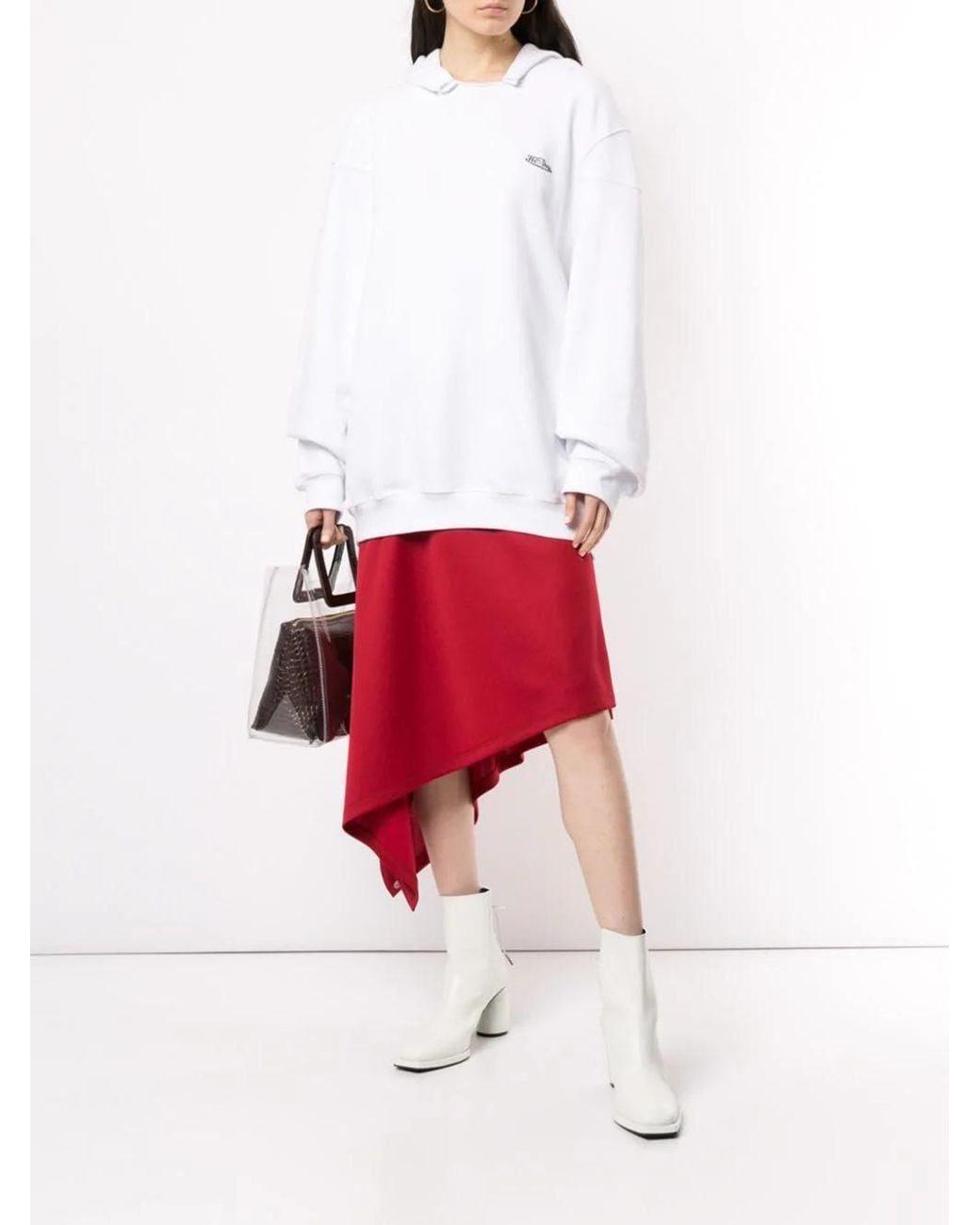 we11done White Hooded Hoodie for men