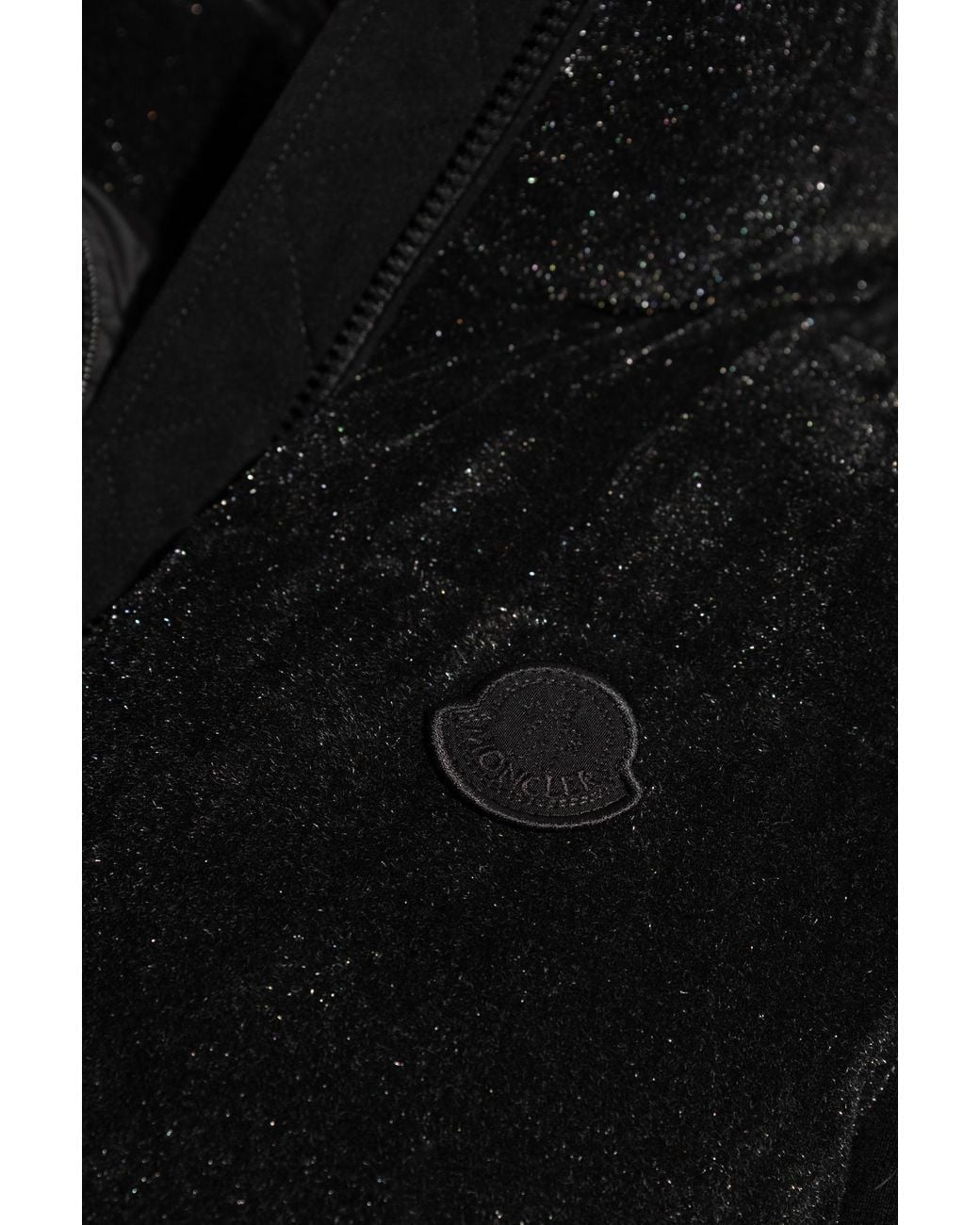 Moncler Black Lurex Thread Down Vest