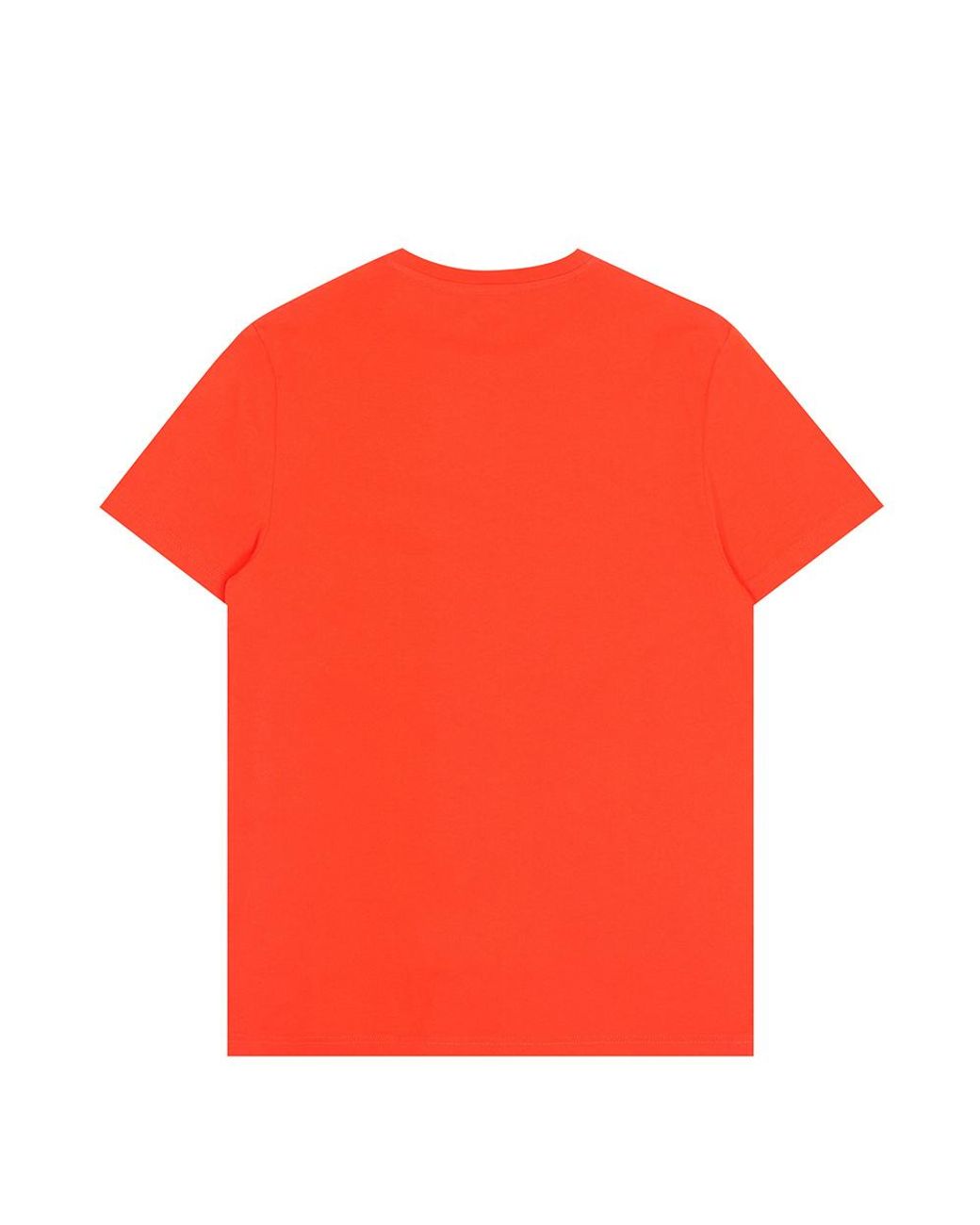 EA7 Orange Logo Printed T-Shirt With Round Neck for men