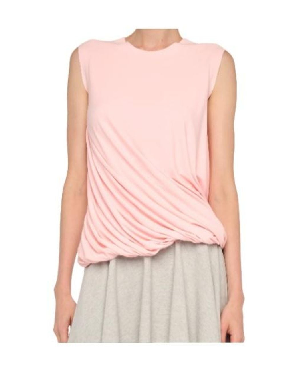 Norma Kamali Pink Twist Sleeveless Top
